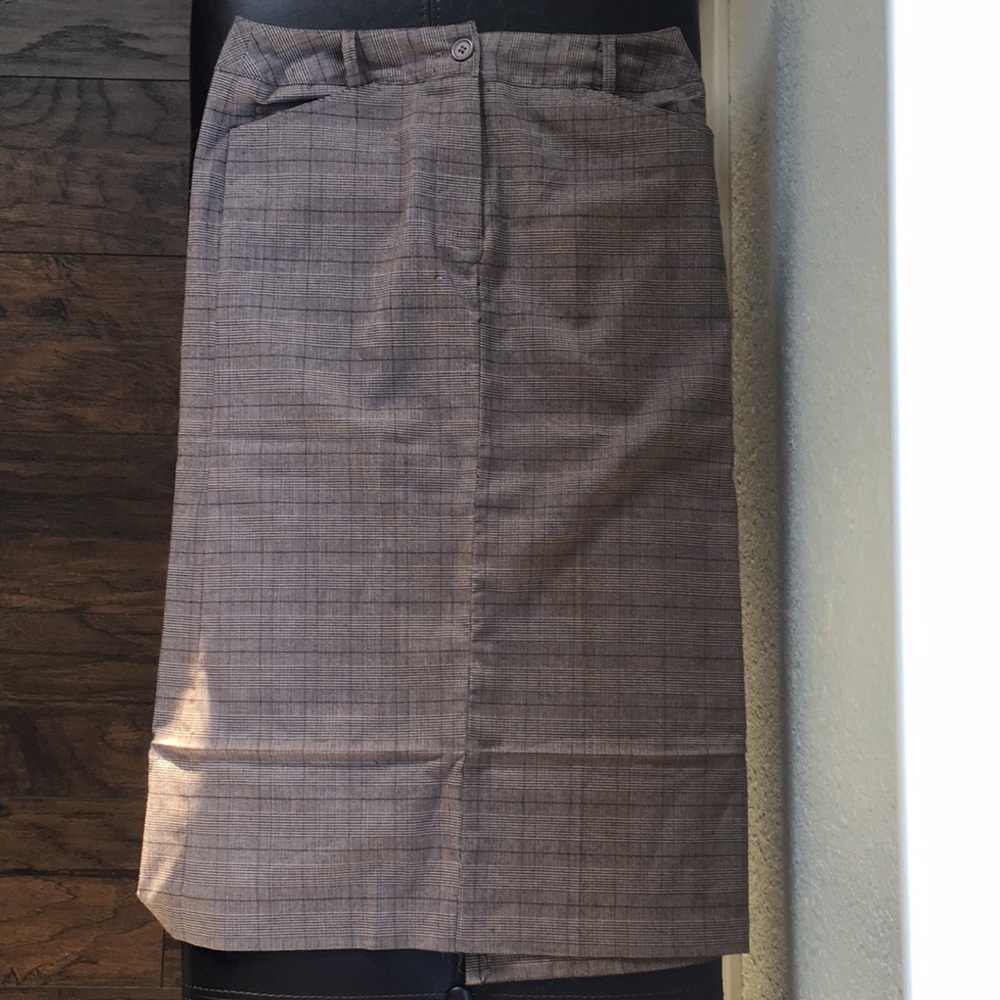 90’s Vintage Midi Plaid Pencil Skirt